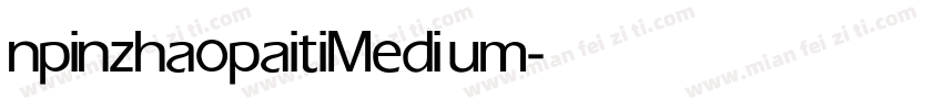 npinzhaopaiti Medium字体转换